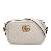 グッチ GGマーモント ショルダーバッグ 448065 アイボリー レザー レディース GUCCI 【中古】